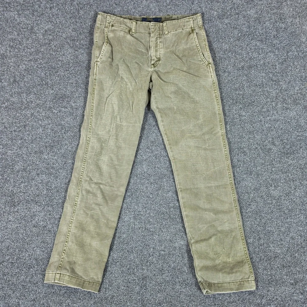 Polo Ralph Lauren Quin Boyfriend Chino Pants Olive Green Womens Tag 4 Act 29x28